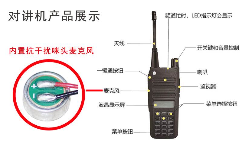 麥克風(fēng)咪頭應(yīng)用在對講機產(chǎn)品上的案例